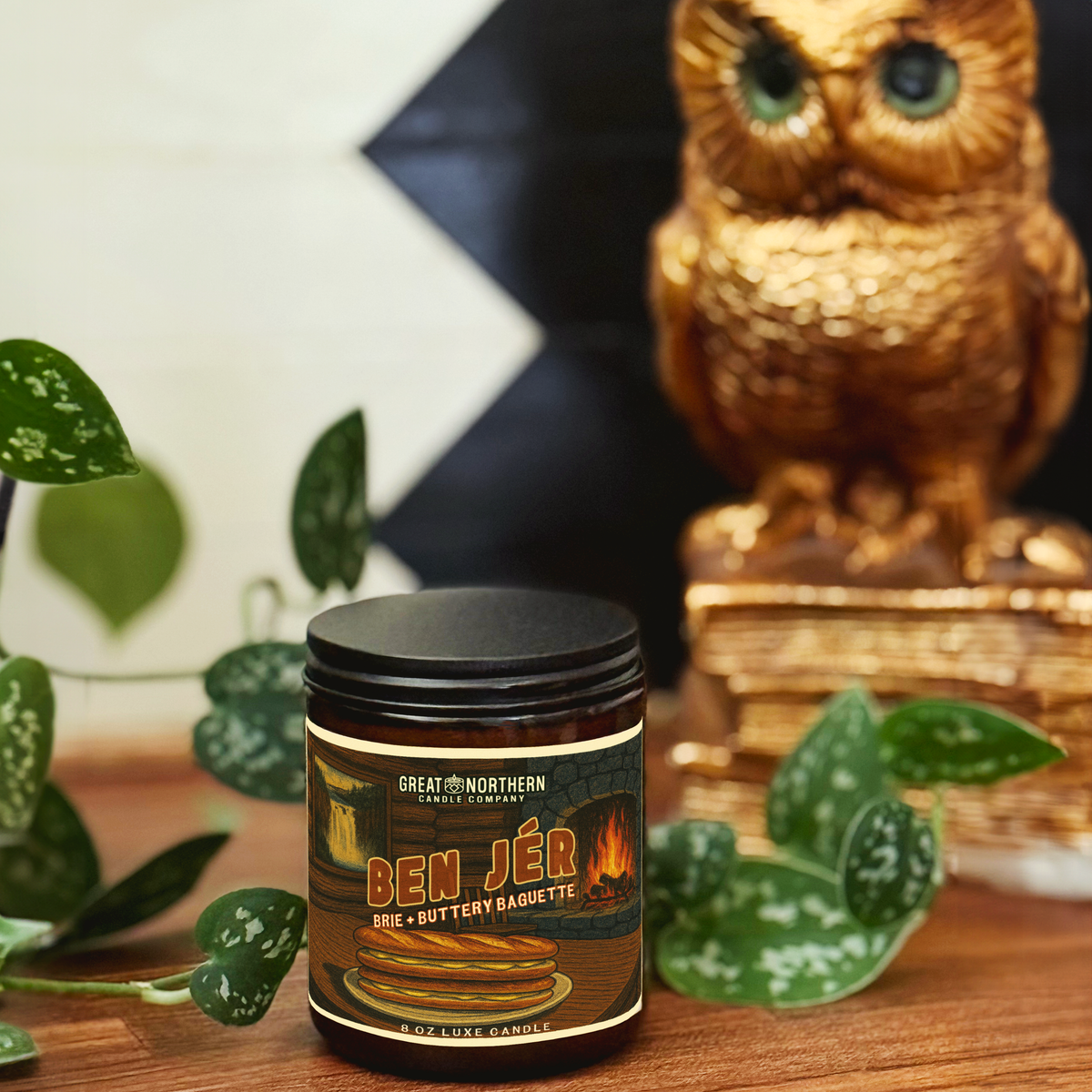 BenJèr brie and buttery baguette candle by Great Northern Candle Co.