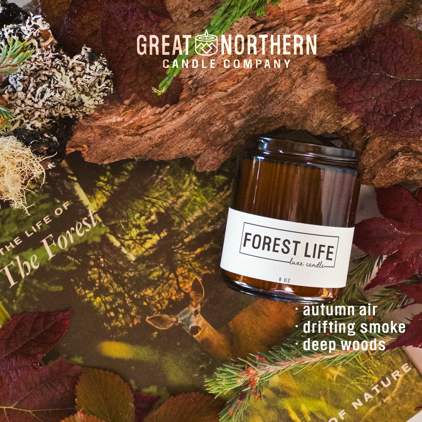 Forest Life  {Autumn Air + Deep Woods } Candle