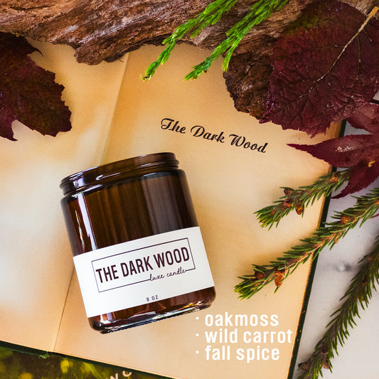 The Dark Wood  {Oakmoss + Wild Carrot + Fall Spice } Candle