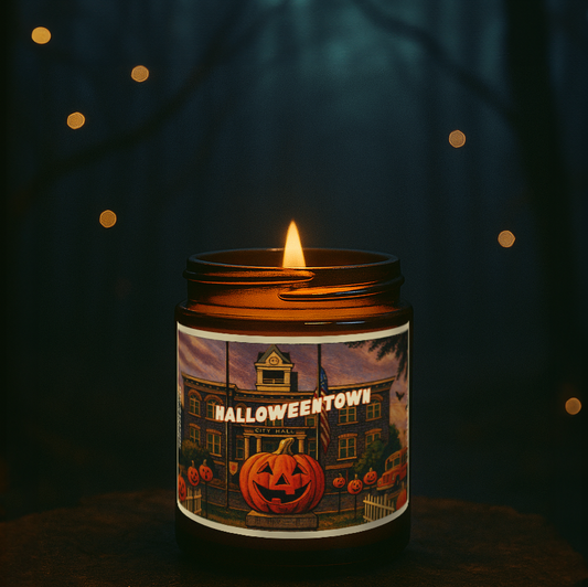 HALLOWEENTOWN ST. HELENS CANDLE (CARNIVAL DELIGHTS • FALL LEAVES • BONFIRE WINDS}
