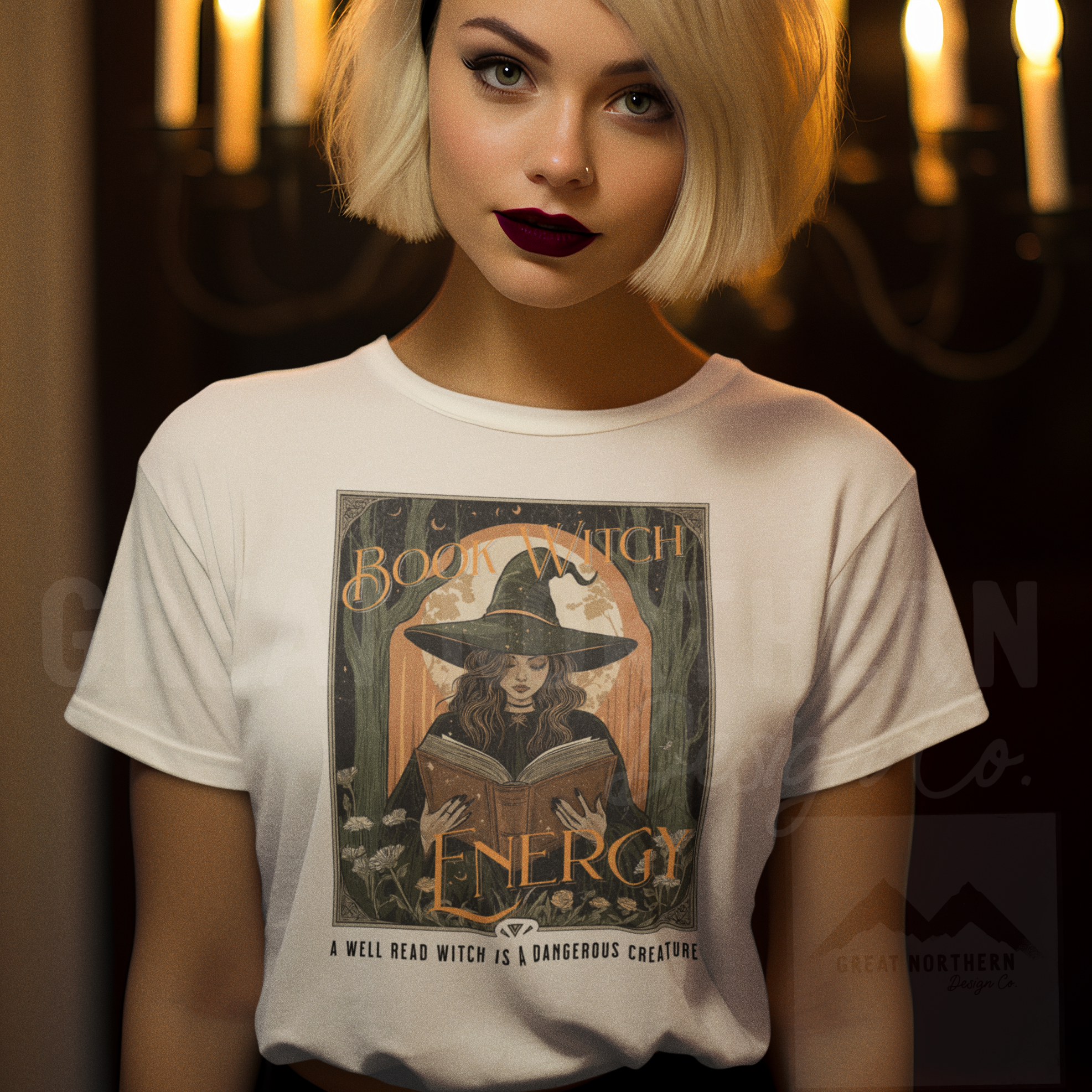 Book Witch Energy - A well read Witch is a dangerous thing Graphic Tee