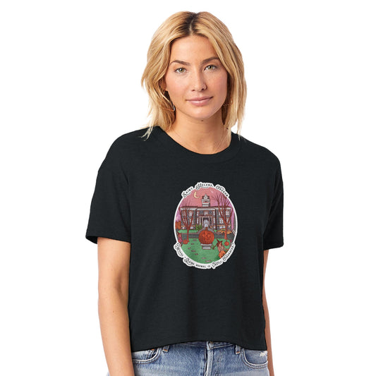 ©Halloweentown St Helens Oregon Cropped Tee Copyright ©Bookhouse Girl