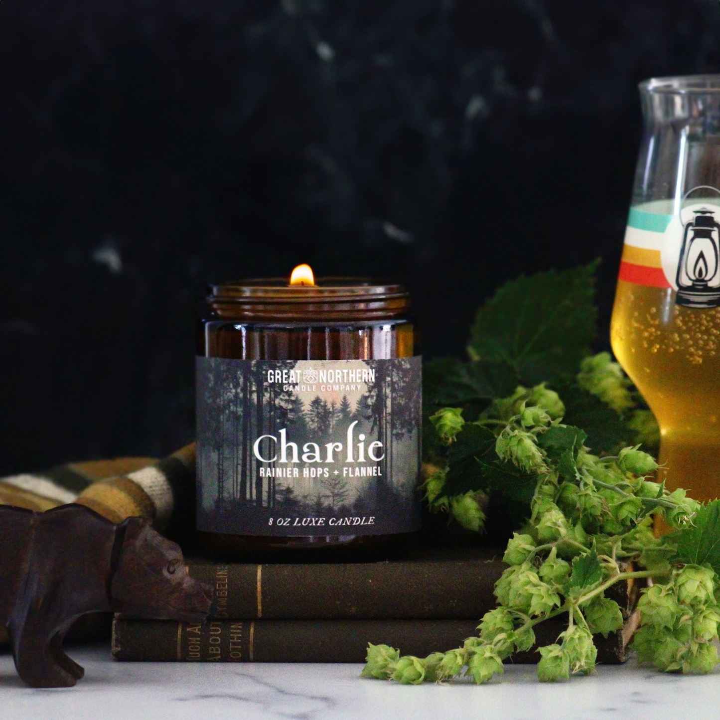 Charlie  {Rainier Hops + Flannel} Candle