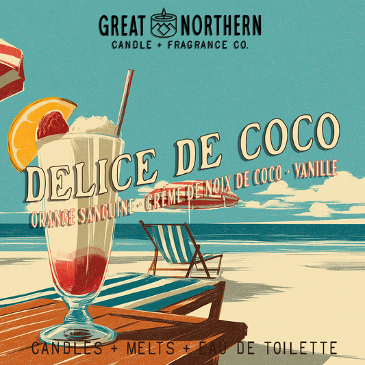 Delice de Coco {Orange Sanguine • Creme de Noix de Coco • Vanille} Candles • Melts • Eau De Toilette