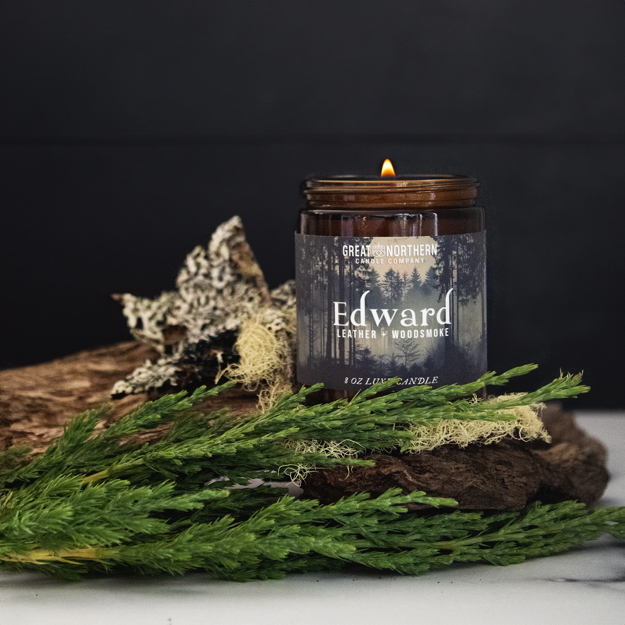 Edward {Cedar + Leather} Candle