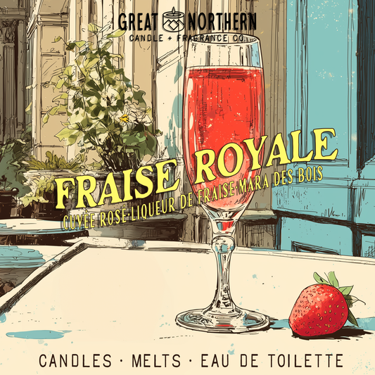 Fraise Royale {Cuveé Rosé • Liqueur De Fraise • Mara Du Bois} Candles • Melts • Eau De Toilette