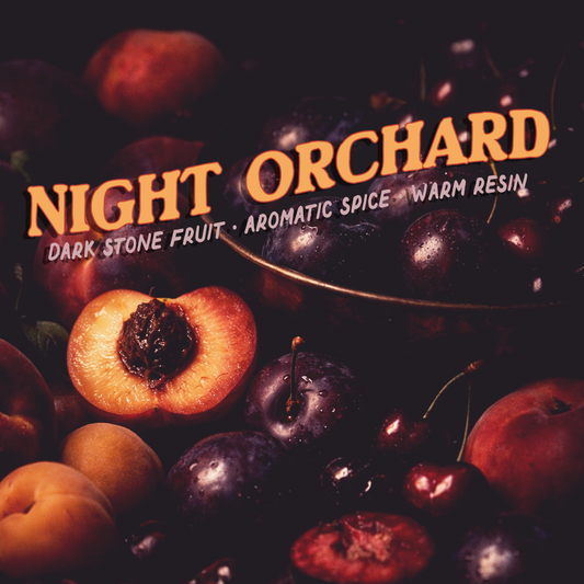 Night Orchard Candle | Dark Stone Fruit • Aromatic Spice • Warm Resin