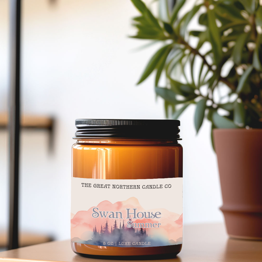 Swan House Summer Candle |  Amber + Sandalwood