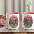 White Ceramic Mug with Pink Interior and Handle Vastly Overrated Halloweentown ©Bookhouse Girl