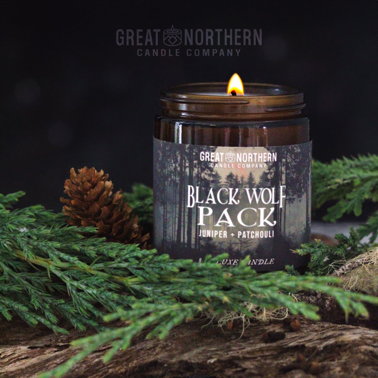 Black Wolf Pack {Juniper + Patchouli} Candle