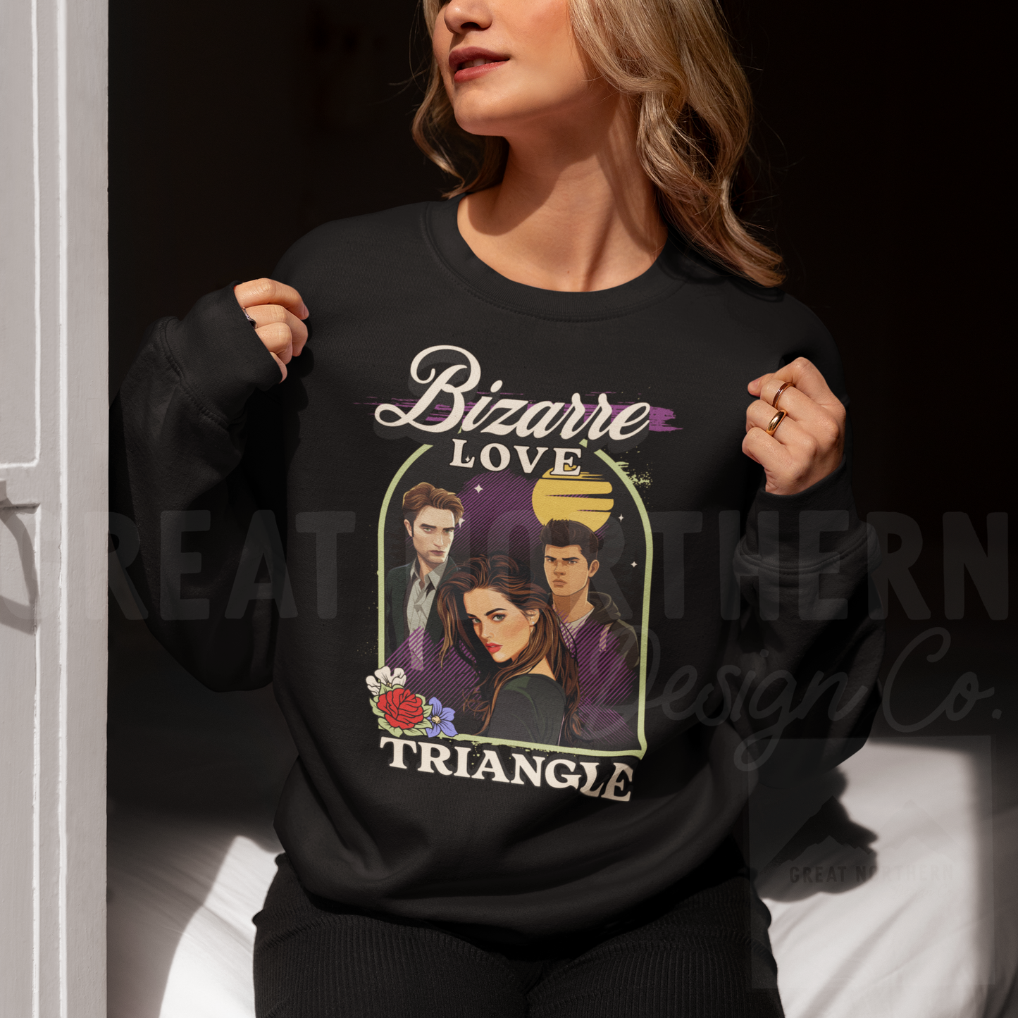 Bizarre Love Triangle Twilight Fan Art Crewneck Sweatshirt