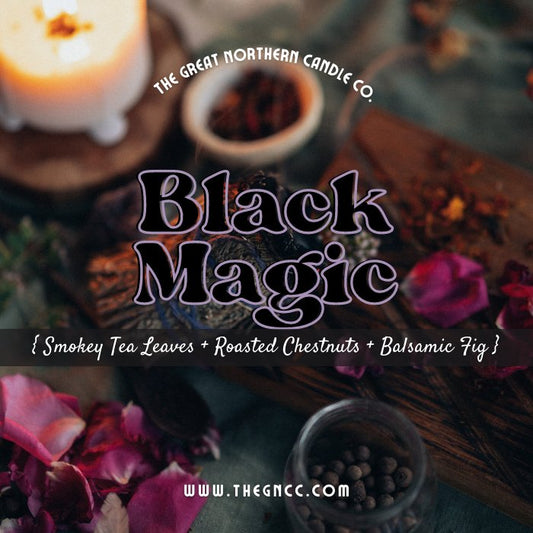 Black Magic | Spooky Season | Candle | Wax Melts | Perfume - Woodland Cottage