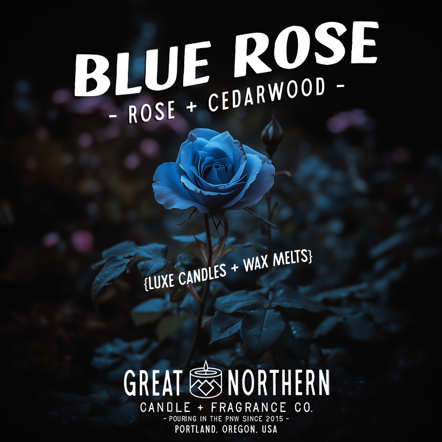 Blue Rose {Rose + Cedar} Candle