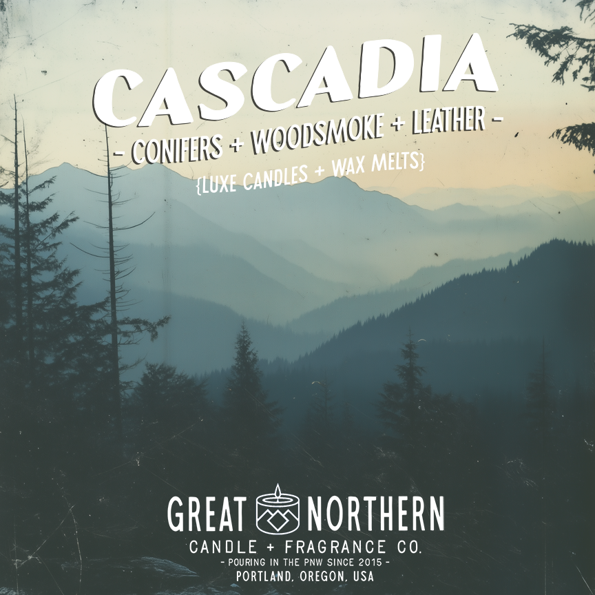 Cascadia {Conifers + Woodsmoke + Leather} Candle