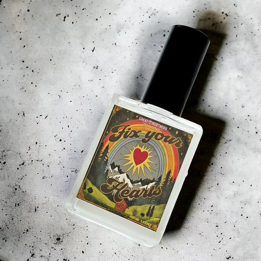 Fix Your Hearts (or...) {Smokey Vanilla + Bourbon + Fir} Perfume 3.4 oz PREORDER 🏳️‍🌈 - Woodland Cottage