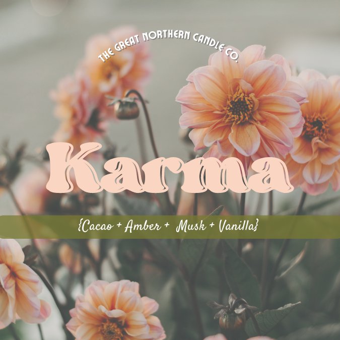 Karma {Cacao + Amber + Musk + Vanilla} Candle - Woodland Cottage