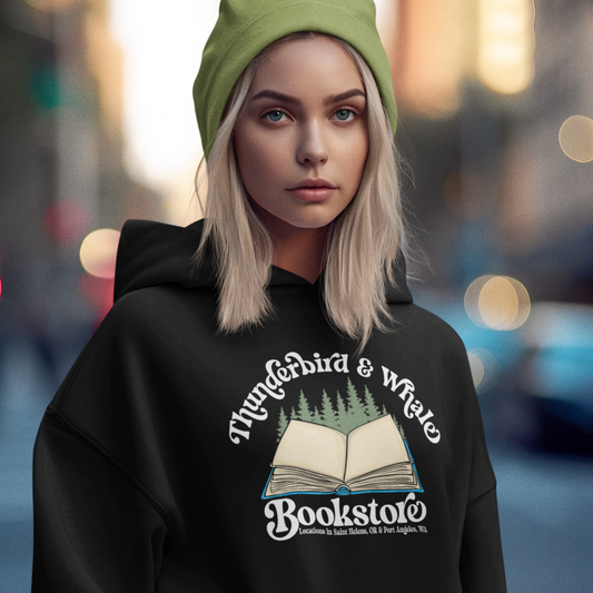 Thunderbird and Whale Bookstore Hoodie - Our exclusive design!