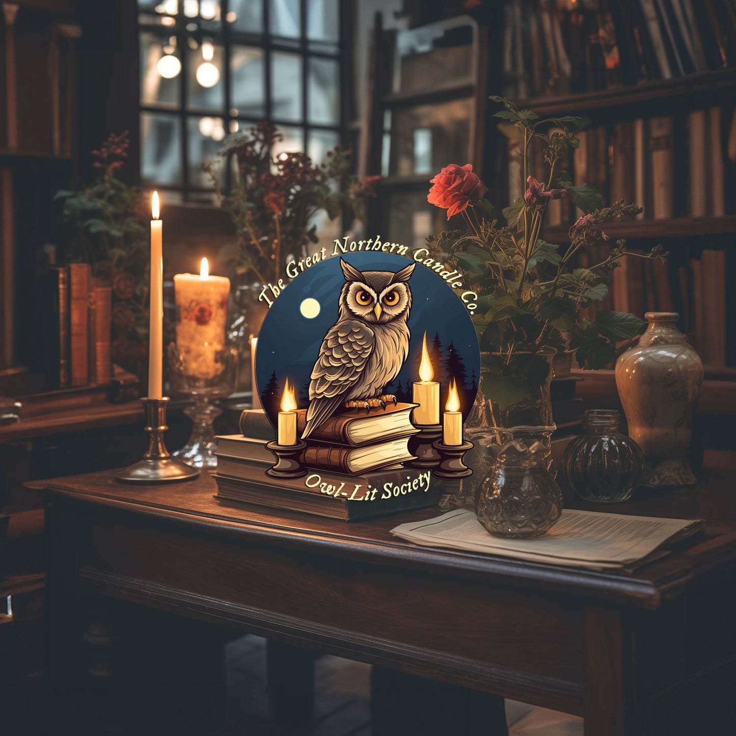 Owl-Lit Society - Monthly Book & Candle Club (1 Month Purchase) - Woodland Cottage