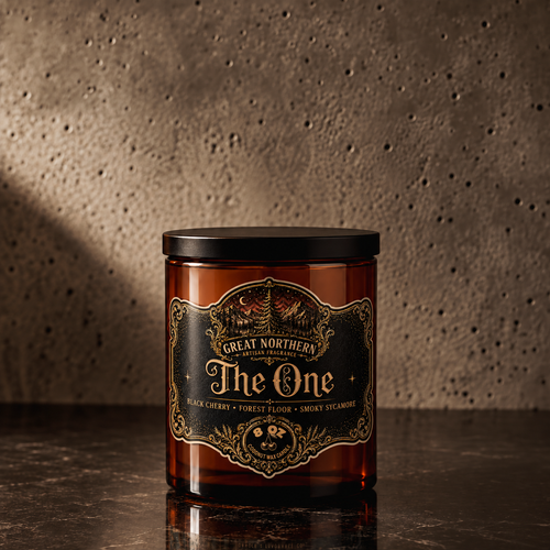 The One  {Black Cherry + Forest Floor + Smoky Sycamore} Candle