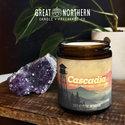 Cascadia {Conifers + Woodsmoke + Leather} Candle