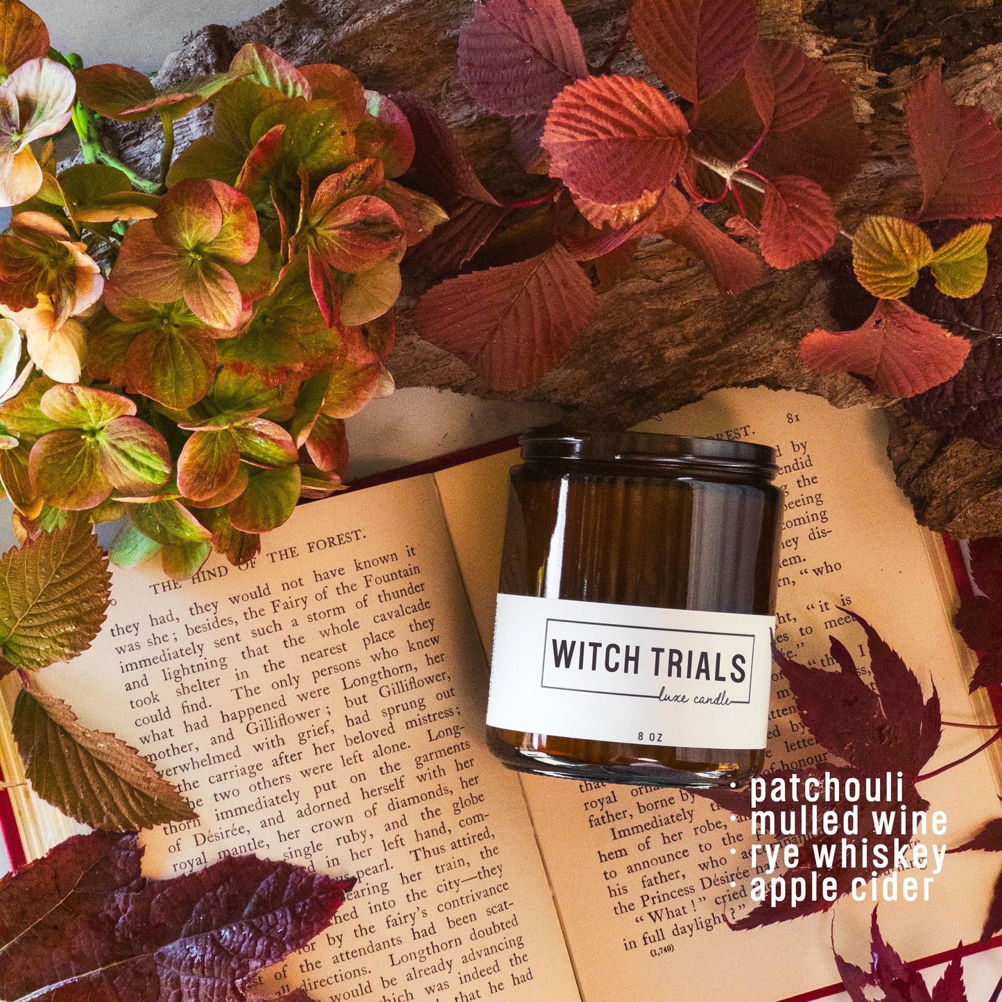 Witch Trials  {Mulled Wine + Patchouli + Rye} Candle